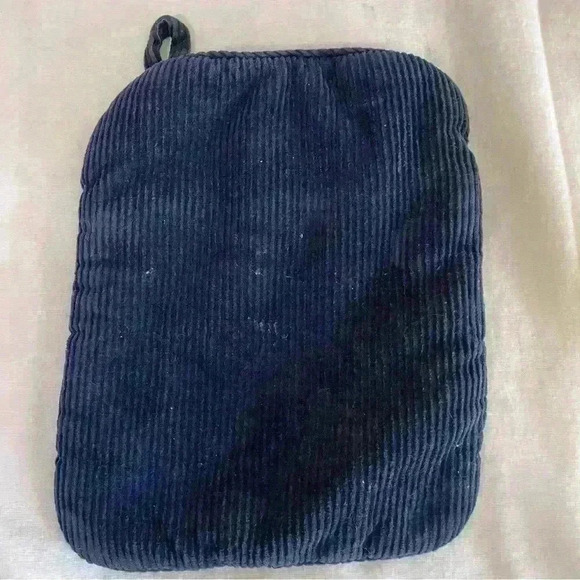 Vintage Needlepoint Blue Snowman Pot Holder Wall Hang Corduroy 9”x7” Christmas - Picture 5 of 5